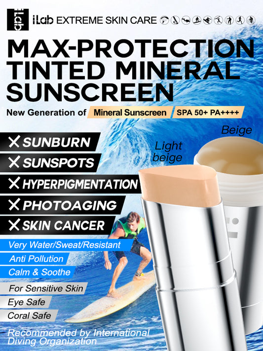iLab Extreme Sport Tinted Mineral Sunscreen Stick + Light Beige
