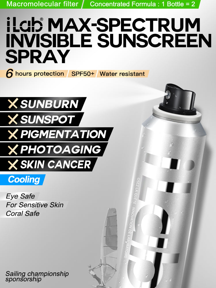iLab Max-Spectrum Invisible Sunscreen Spray SPF50+ PA+++ 120ML/80ML