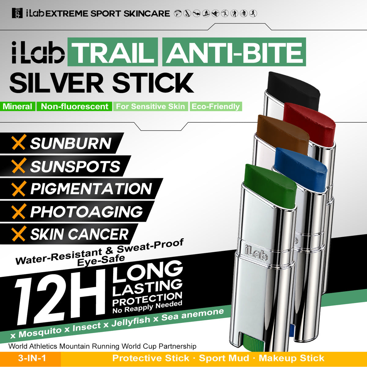 iLab Trail Anti-Bite Silver Stick