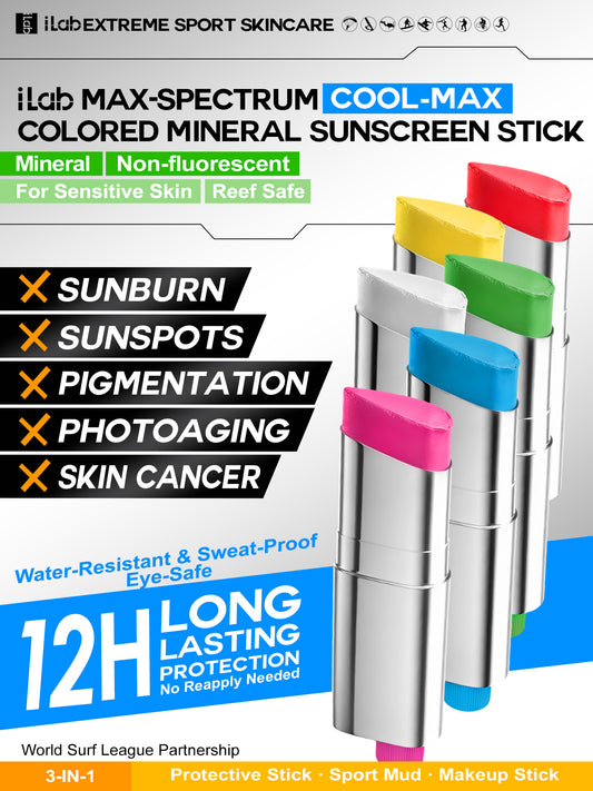 iLab Max-Spectrum Colored Sunscreen Stick