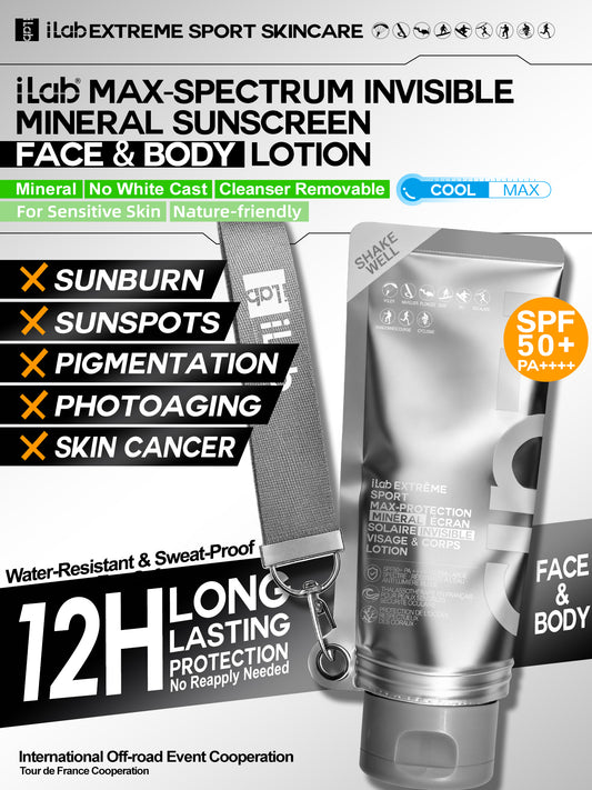 iLab Max-Spectrum Invisible Sunscreen Face & Body Lotion